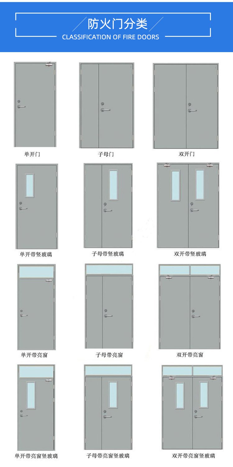 威雅安防钢质防火门 专业甲级/乙级消防门定制解决方案